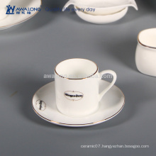 Unique Design Nescafe Coffee Cup Mug, Fine Ceramic Coffee Cup And Saucer